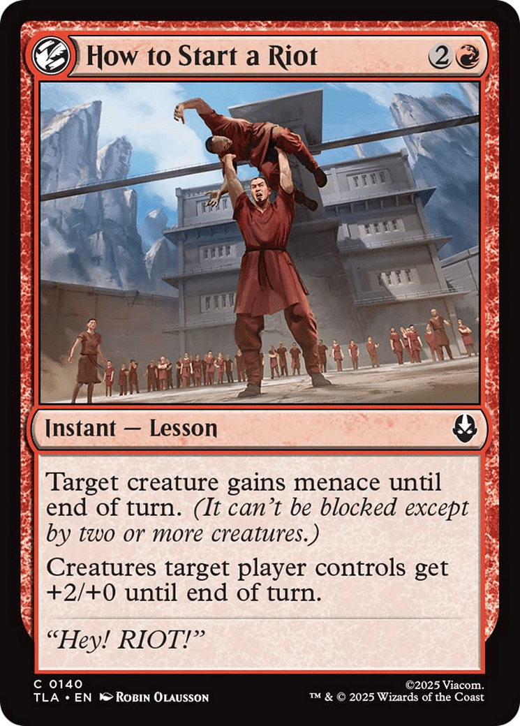 How to Start a Riot [Avatar: The Last Airbender] MTG Single Magic: The Gathering  | Multizone: Comics And Games