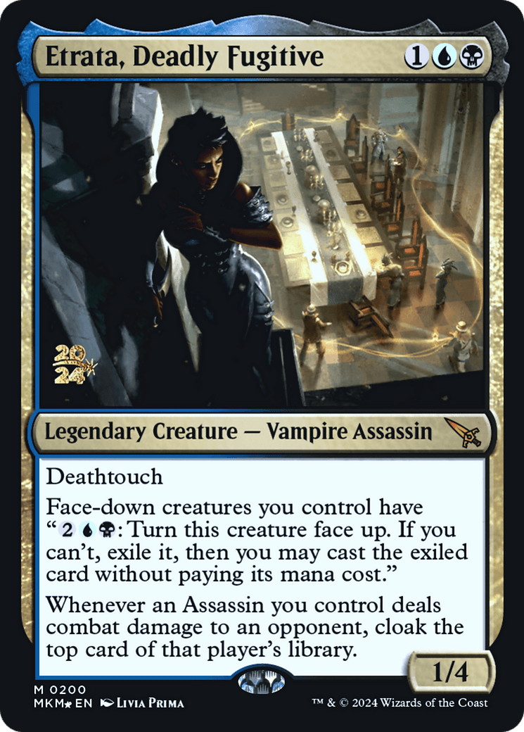 Etrata, Deadly Fugitive [Murders at Karlov Manor Prerelease Promos] MTG Single Magic: The Gathering  | Multizone: Comics And Games