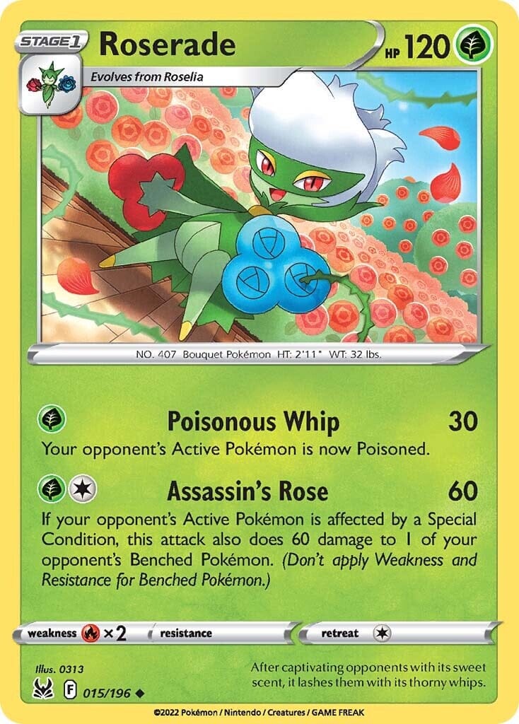 Roserade (015/196) [Sword & Shield: Lost Origin] Pokemon Single Pokémon  | Multizone: Comics And Games