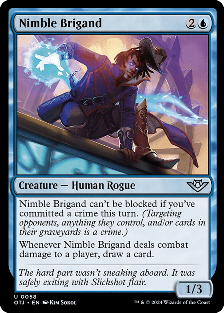 Nimble Brigand [Outlaws of Thunder Junction] MTG Single Magic: The Gathering  | Multizone: Comics And Games