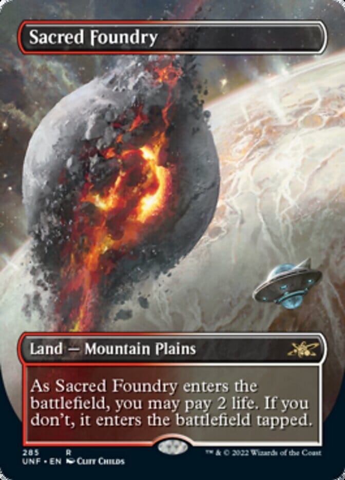 Sacred Foundry (Borderless) [Unfinity] MTG Single Magic: The Gathering  | Multizone: Comics And Games