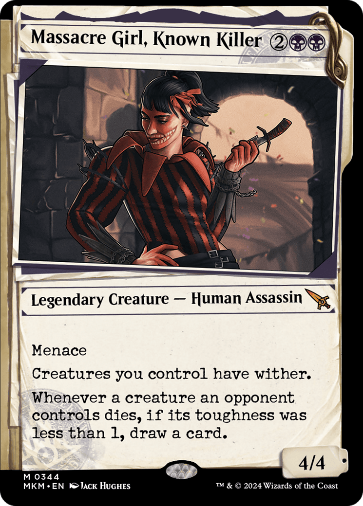 Massacre Girl, Known Killer (Showcase) [Murders at Karlov Manor] MTG Single Magic: The Gathering  | Multizone: Comics And Games