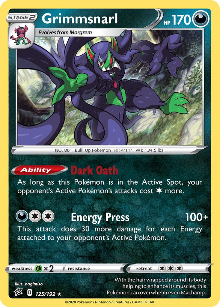 Grimmsnarl (125/192) (Theme Deck Exclusive) [Sword & Shield: Rebel Clash] Pokemon Single Pokémon  | Multizone: Comics And Games