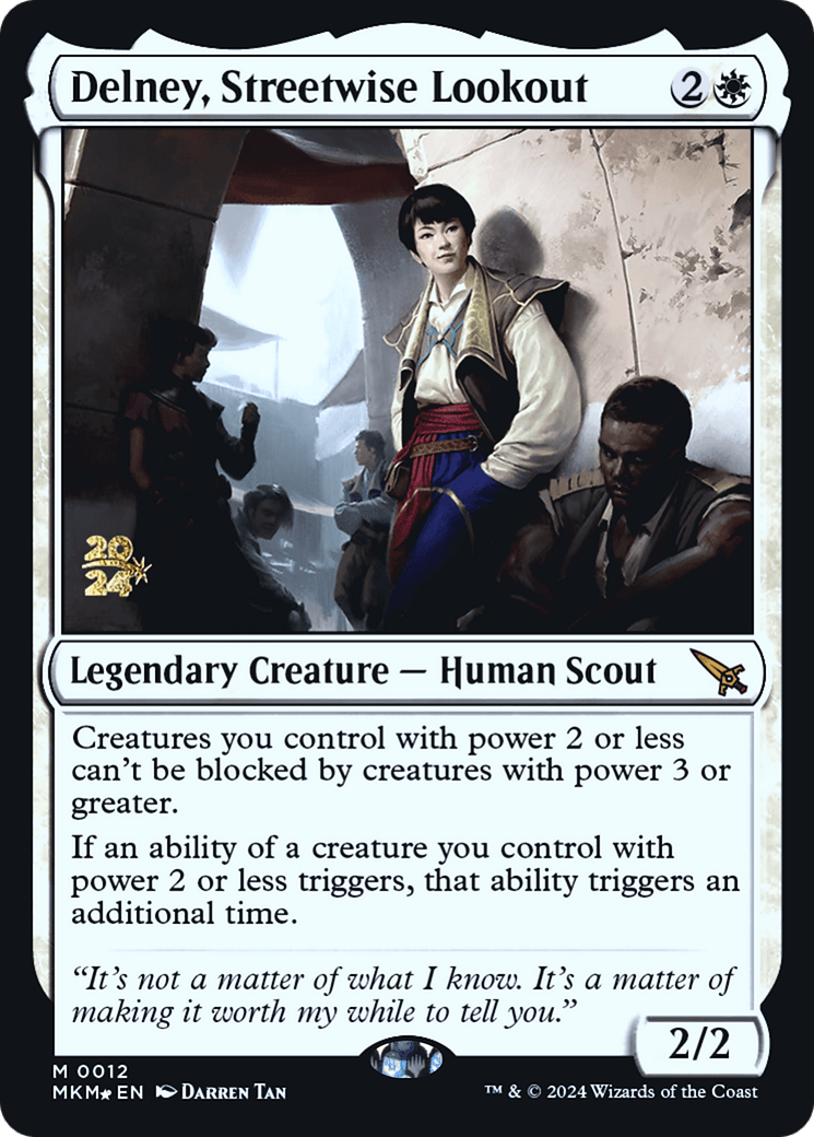 Delney, Streetwise Lookout [Murders at Karlov Manor Prerelease Promos] MTG Single Magic: The Gathering  | Multizone: Comics And Games