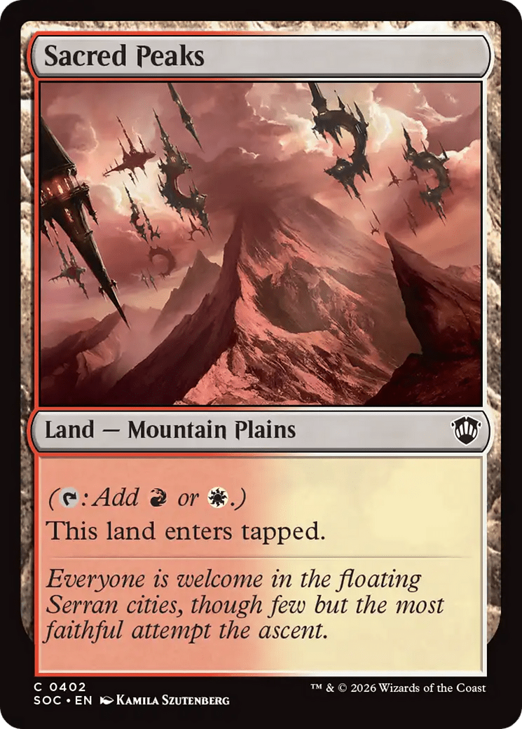 Sacred Peaks [Secrets of Strixhaven Commander] MTG Single Magic: The Gathering  | Multizone: Comics And Games