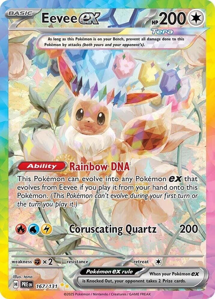 Eevee ex (167/131) [Scarlet & Violet: Prismatic Evolutions] Pokemon Single Pokémon  | Multizone: Comics And Games