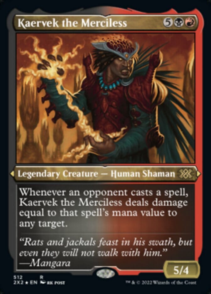 Kaervek the Merciless (Foil Etched) [Double Masters 2022] MTG Single Magic: The Gathering  | Multizone: Comics And Games