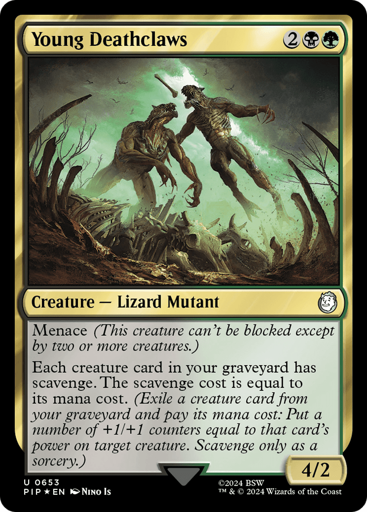 Young Deathclaws (Surge Foil) [Fallout] MTG Single Magic: The Gathering  | Multizone: Comics And Games