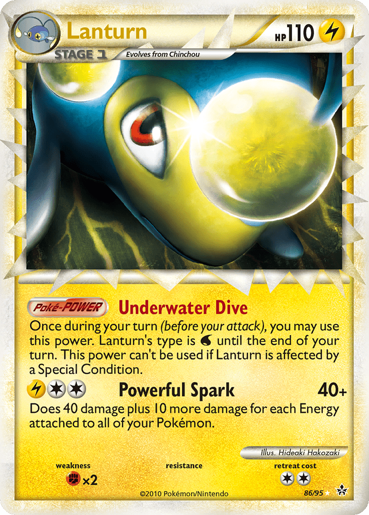 Lanturn (86/95) [HeartGold & SoulSilver: Unleashed] Pokemon Single Pokémon  | Multizone: Comics And Games