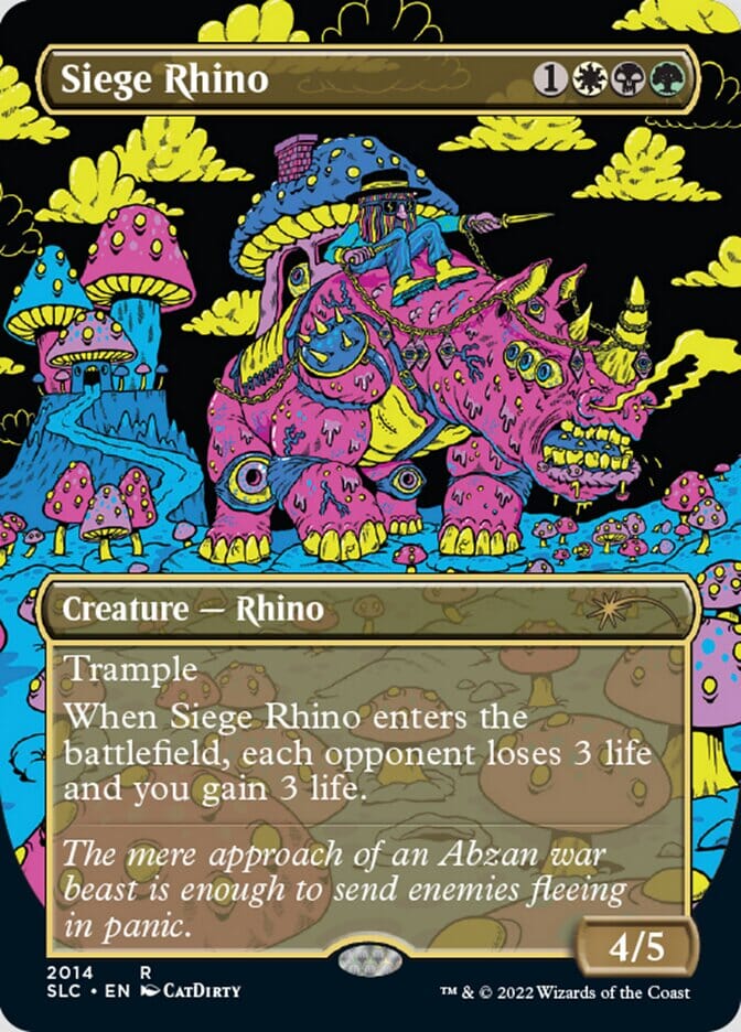 Siege Rhino (Borderless) [Secret Lair Countdown Kit] MTG Single Magic: The Gathering  | Multizone: Comics And Games