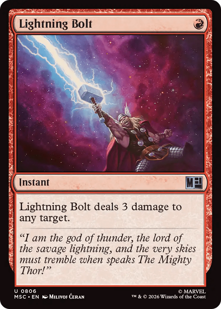 Lightning Bolt [Marvel Super Heroes Commander] MTG Single Magic: The Gathering  | Multizone: Comics And Games