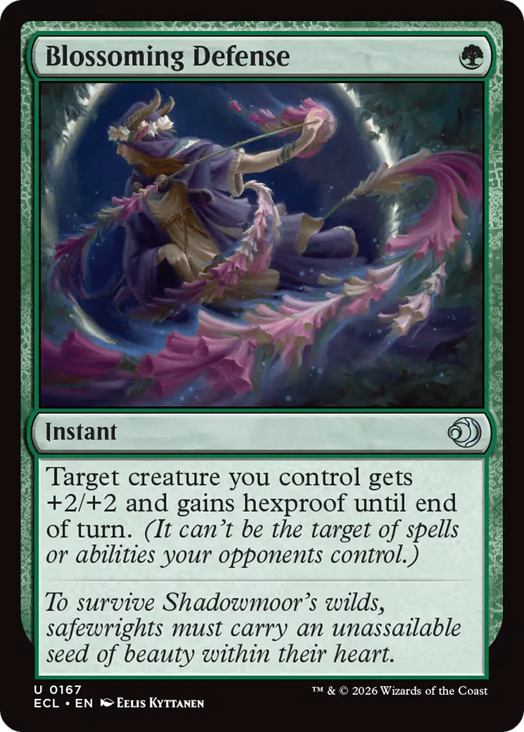 Blossoming Defense [Lorwyn Eclipsed] MTG Single Magic: The Gathering  | Multizone: Comics And Games