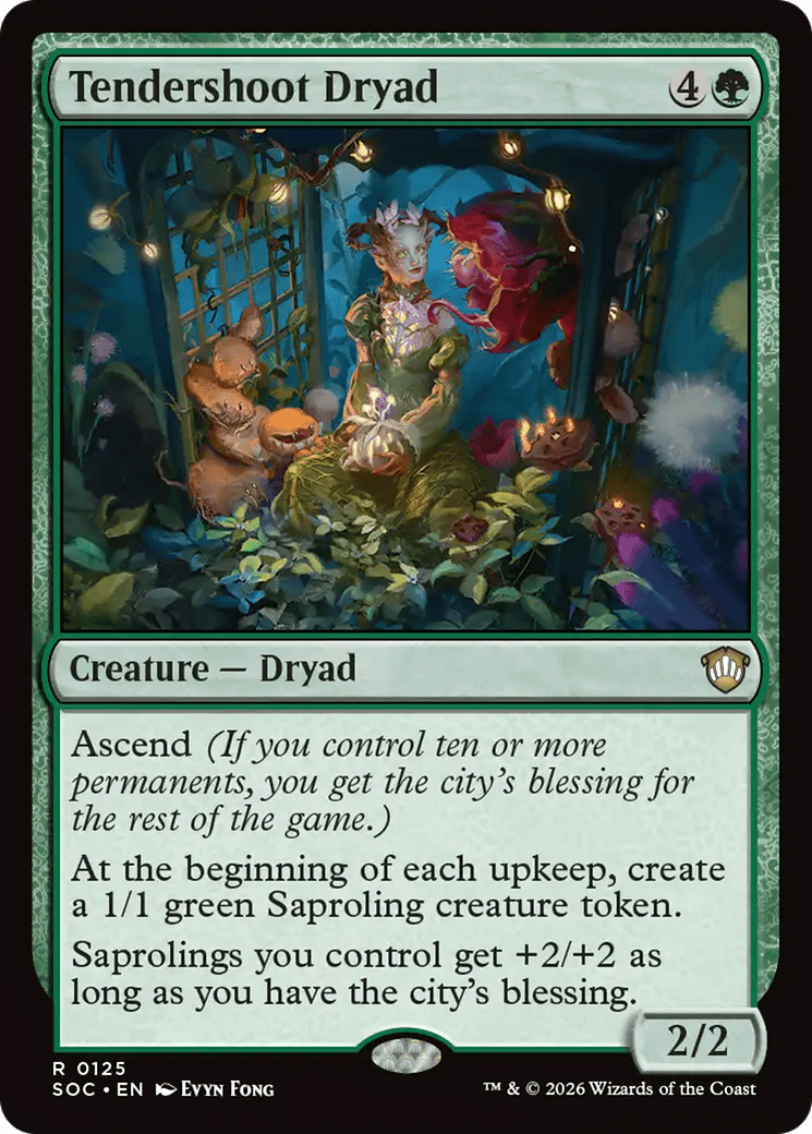 Tendershoot Dryad [Secrets of Strixhaven Commander] MTG Single Magic: The Gathering  | Multizone: Comics And Games