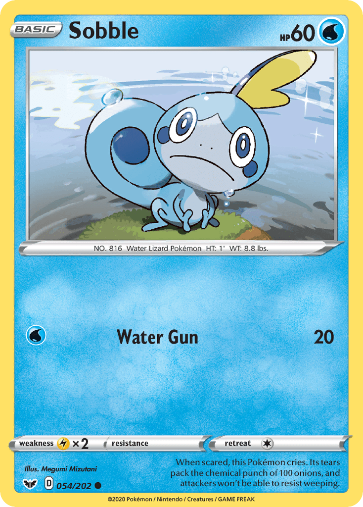 Sobble (054/202) [Sword & Shield: Base Set] Pokemon Single Pokémon  | Multizone: Comics And Games