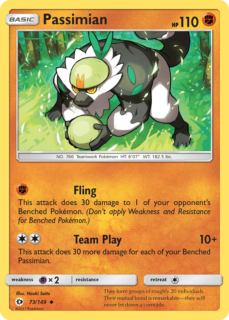 Passimian (73/149) [Sun & Moon: Base Set] Pokemon Single Pokémon  | Multizone: Comics And Games