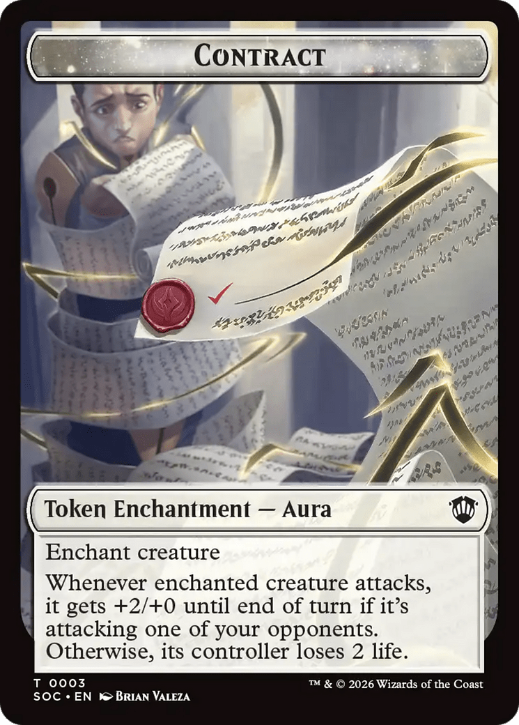 Contract // Copy Double-Sided Token [Secrets of Strixhaven Commander Tokens] MTG Single Magic: The Gathering  | Multizone: Comics And Games