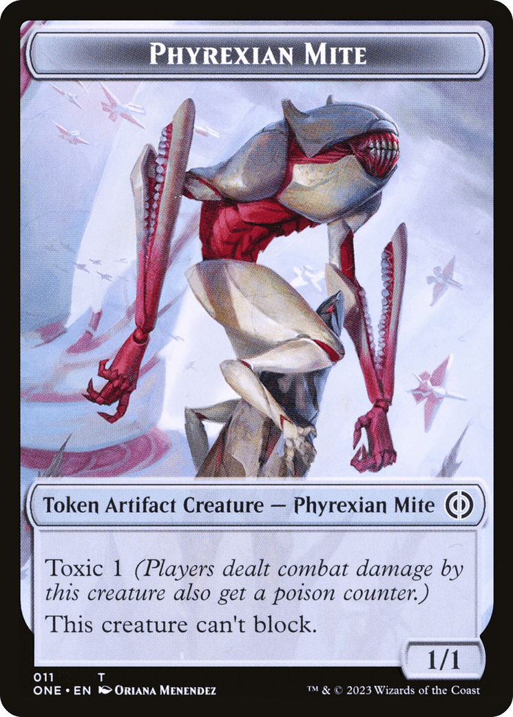 Phyrexian Mite (011) // The Hollow Sentinel Double-Sided Token [Phyrexia: All Will Be One Tokens] MTG Single Magic: The Gathering  | Multizone: Comics And Games