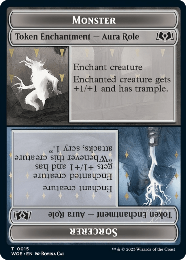 Monster Role / Sorcerer Role // Royal Role / Young Hero Role Double-Sided Token [Wilds of Eldraine Tokens] MTG Single Magic: The Gathering  | Multizone: Comics And Games