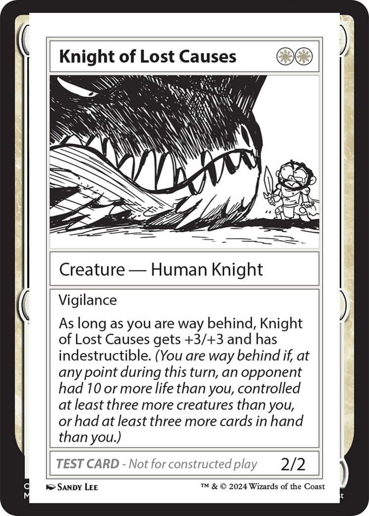 Knight of Lost Causes [Mystery Booster 2 Playtest Cards] MTG Single Magic: The Gathering  | Multizone: Comics And Games