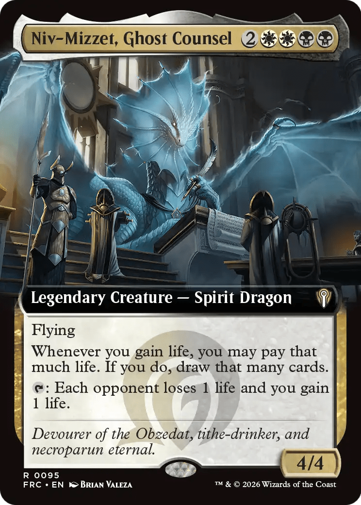 Niv-Mizzet, Ghost Counsel (Extended Art) [Reality Fracture Commander] MTG Single Magic: The Gathering  | Multizone: Comics And Games