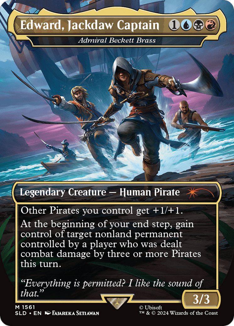 Edward, Jackdaw Captain - Admiral Beckett Brass [Secret Lair Drop Series] MTG Single Magic: The Gathering  | Multizone: Comics And Games