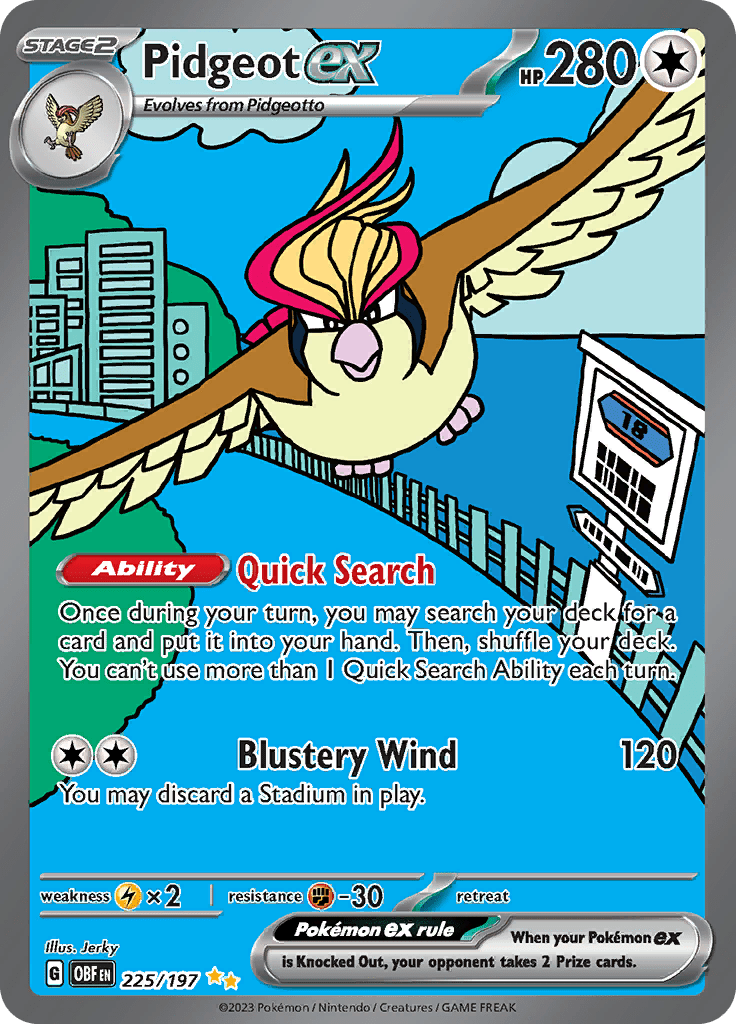 Pidgeot ex (225/197) [Scarlet & Violet: Obsidian Flames] Pokemon Single Pokémon  | Multizone: Comics And Games