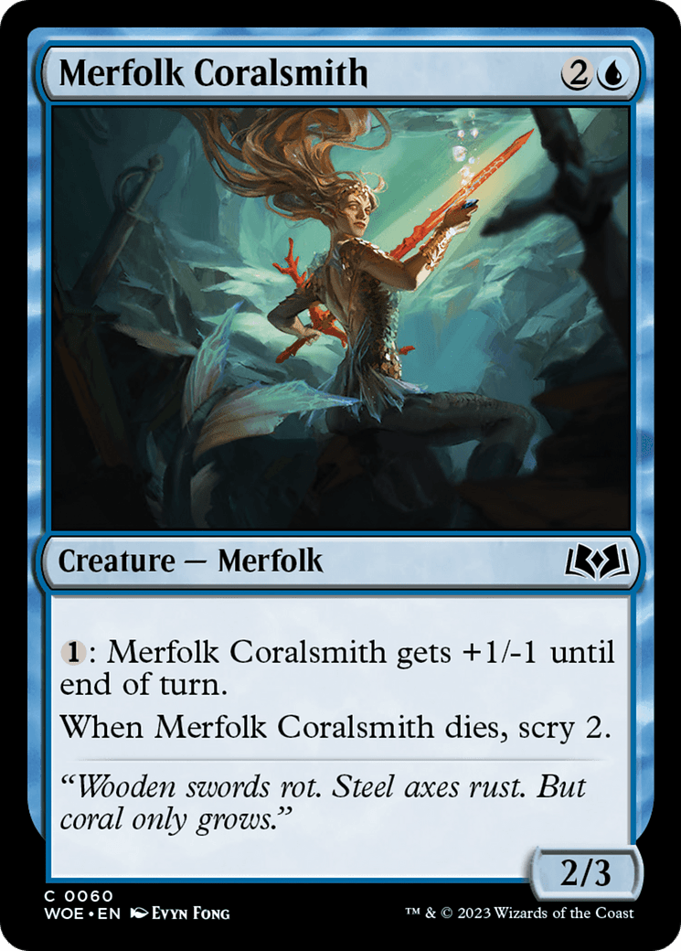 Merfolk Coralsmith [Wilds of Eldraine] MTG Single Magic: The Gathering  | Multizone: Comics And Games