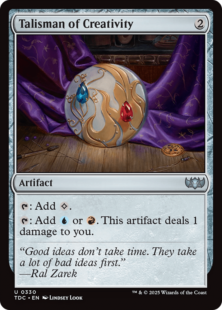Talisman of Creativity [Tarkir: Dragonstorm Commander] MTG Single Magic: The Gathering  | Multizone: Comics And Games