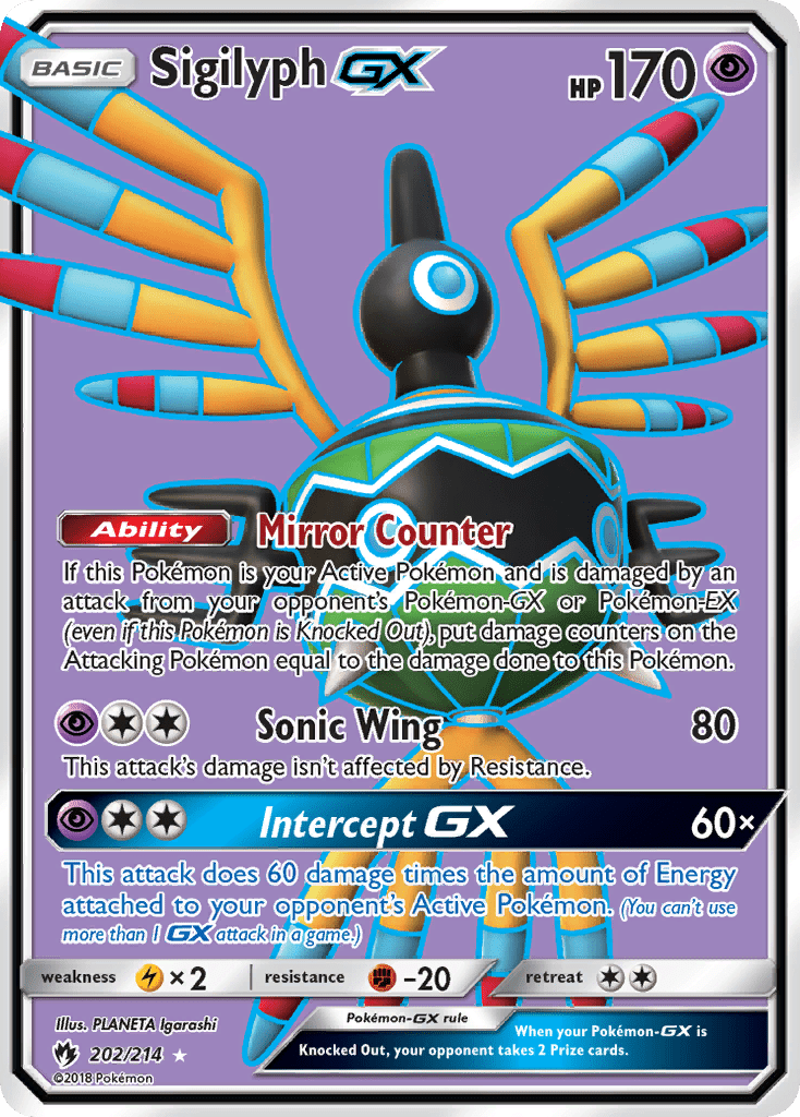 Sigilyph GX (202/214) [Sun & Moon: Lost Thunder] Pokemon Single Pokémon  | Multizone: Comics And Games