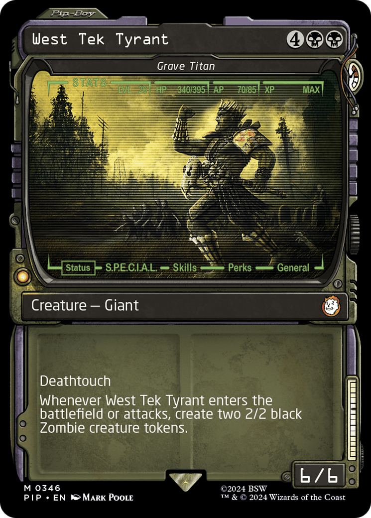 West Tek Tyrant - Grave Titan (Showcase) [Fallout] MTG Single Magic: The Gathering  | Multizone: Comics And Games