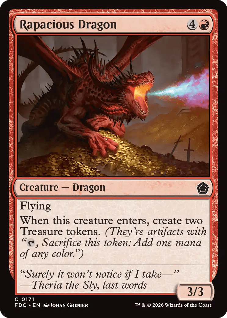 Rapacious Dragon [Foundations Commander] MTG Single Magic: The Gathering  | Multizone: Comics And Games