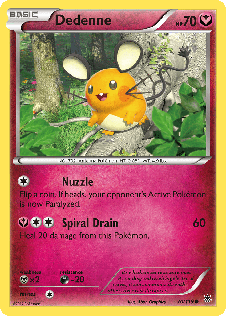 Dedenne (70/119) [XY: Phantom Forces] Pokemon Single Pokémon  | Multizone: Comics And Games