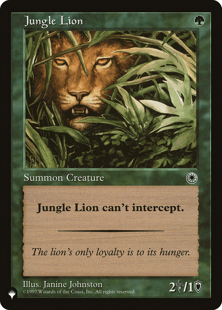 Jungle Lion [The List] MTG Single Magic: The Gathering  | Multizone: Comics And Games