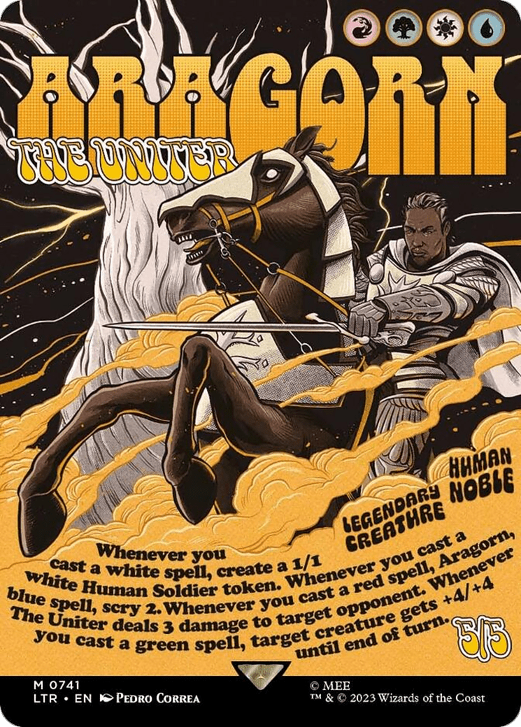 Aragorn, the Uniter (Borderless Poster) [The Lord of the Rings: Tales of Middle-Earth] MTG Single Magic: The Gathering  | Multizone: Comics And Games