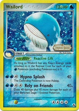 Wailord (14/92) (Stamped) [EX: Legend Maker] Pokemon Single Pokémon  | Multizone: Comics And Games