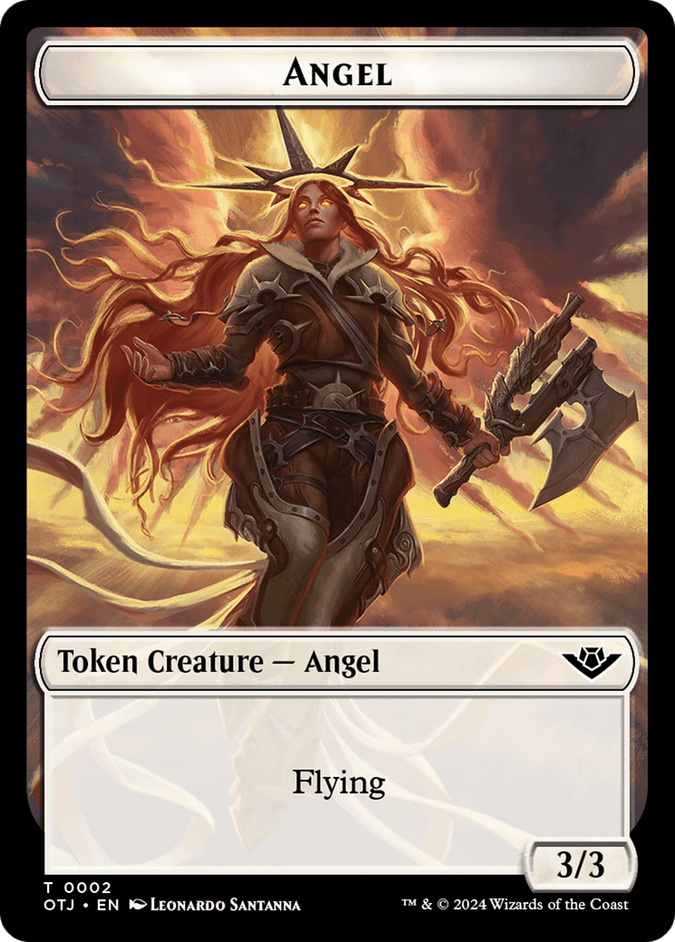 Angel // Plot Double-Sided Token [Outlaws of Thunder Junction Tokens] MTG Single Magic: The Gathering  | Multizone: Comics And Games