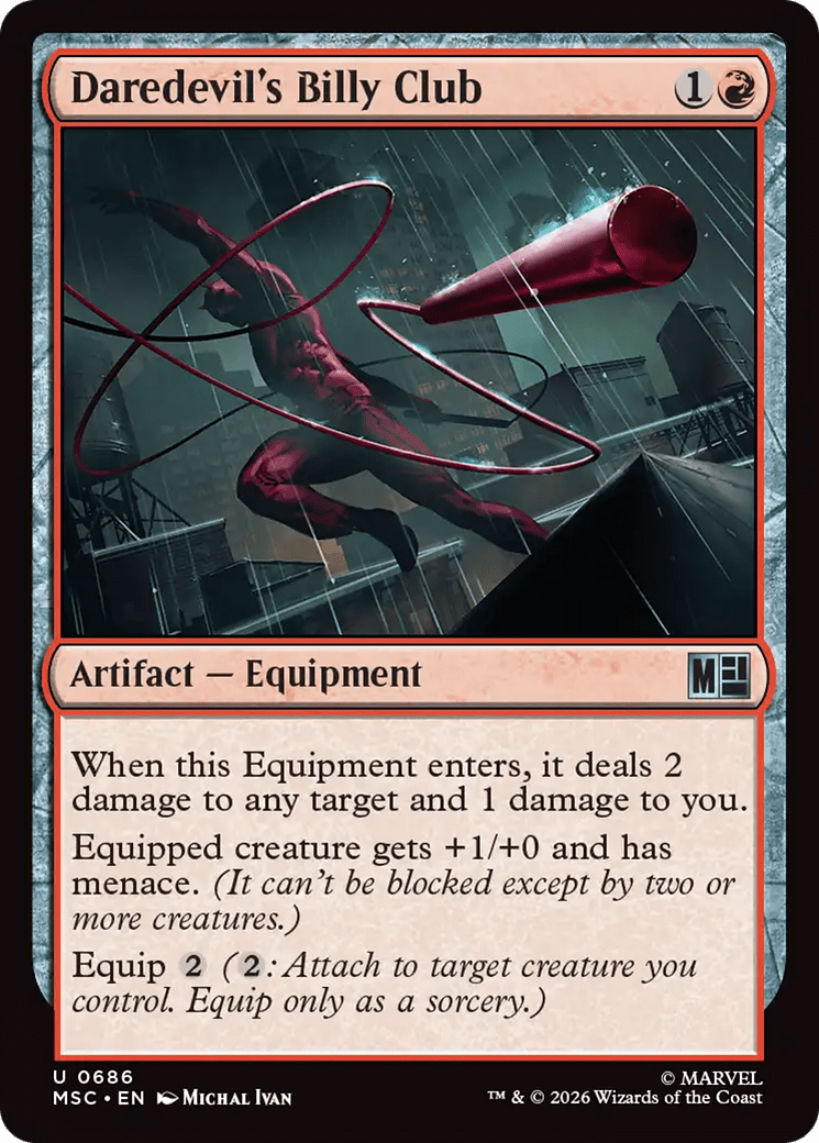 Daredevil's Billy Club [Marvel Super Heroes Commander] MTG Single Magic: The Gathering  | Multizone: Comics And Games