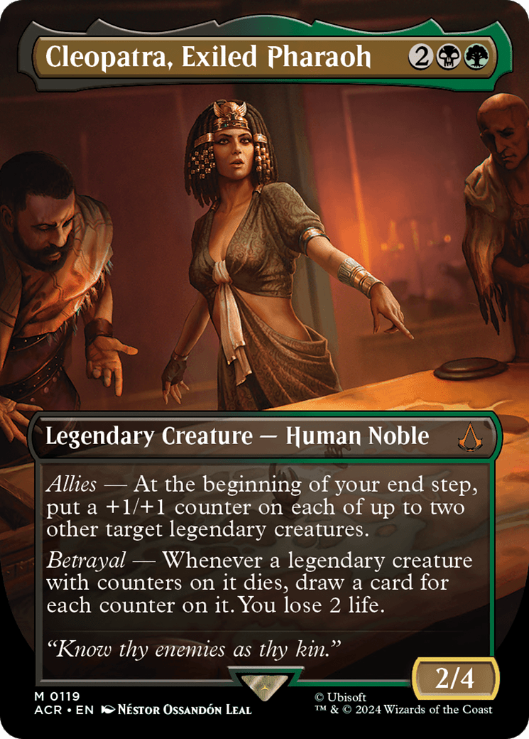 Cleopatra, Exiled Pharaoh (Borderless) [Assassin's Creed] MTG Single Magic: The Gathering  | Multizone: Comics And Games