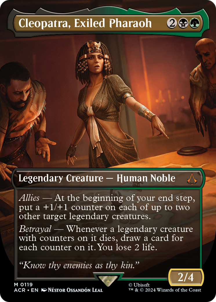 Cleopatra, Exiled Pharaoh (Borderless) [Assassin's Creed] MTG Single Magic: The Gathering  | Multizone: Comics And Games