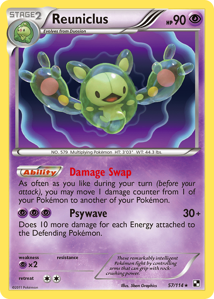 Reuniclus (57/114) [Black & White: Base Set] Pokemon Single Pokémon  | Multizone: Comics And Games