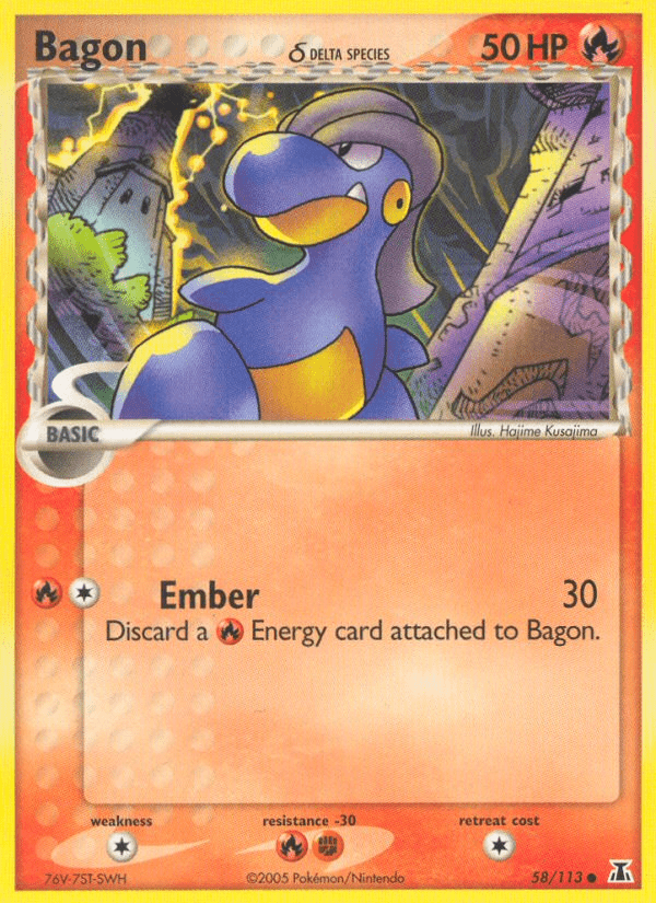Bagon (58/113) (Delta Species) [EX: Delta Species] Pokemon Single Pokémon  | Multizone: Comics And Games