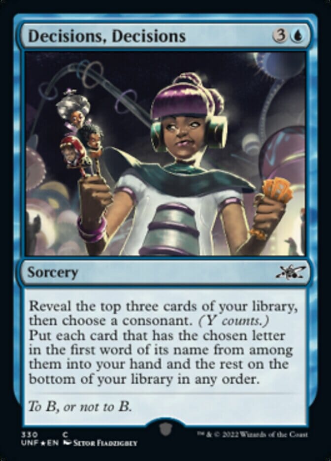 Decisions, Decisions (Galaxy Foil) [Unfinity] MTG Single Magic: The Gathering  | Multizone: Comics And Games
