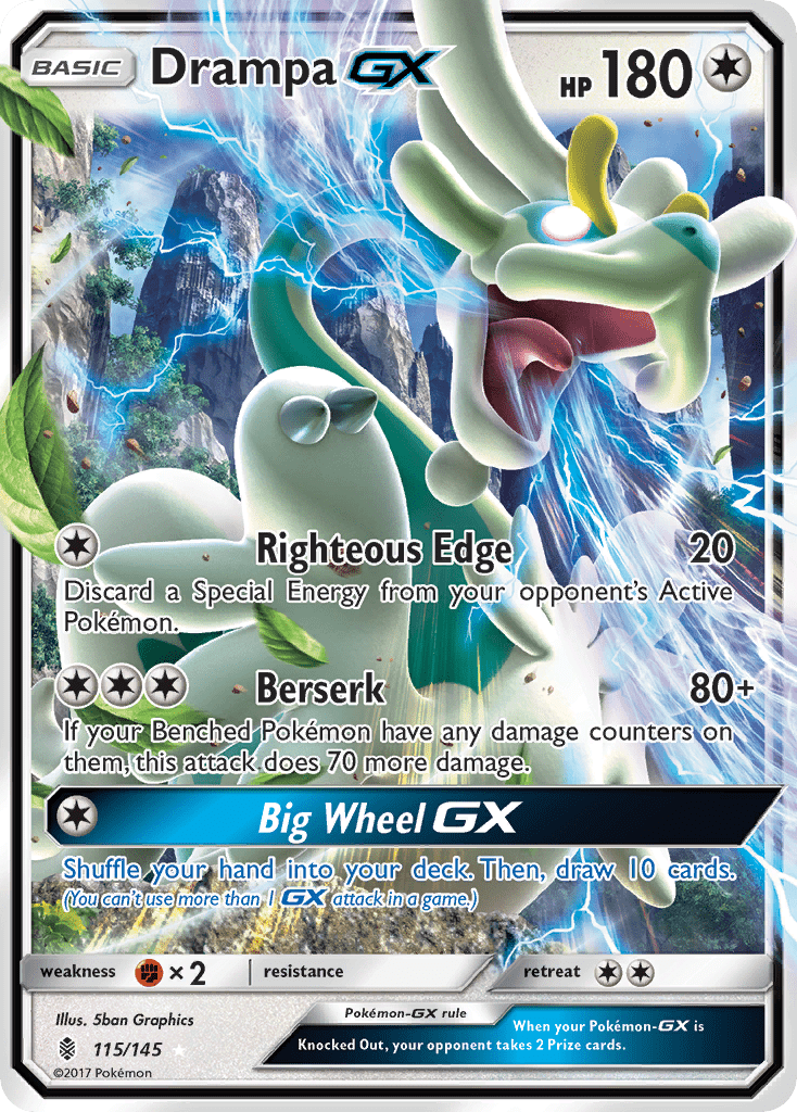 Drampa GX (115/145) [Sun & Moon: Guardians Rising] Pokemon Single Pokémon  | Multizone: Comics And Games
