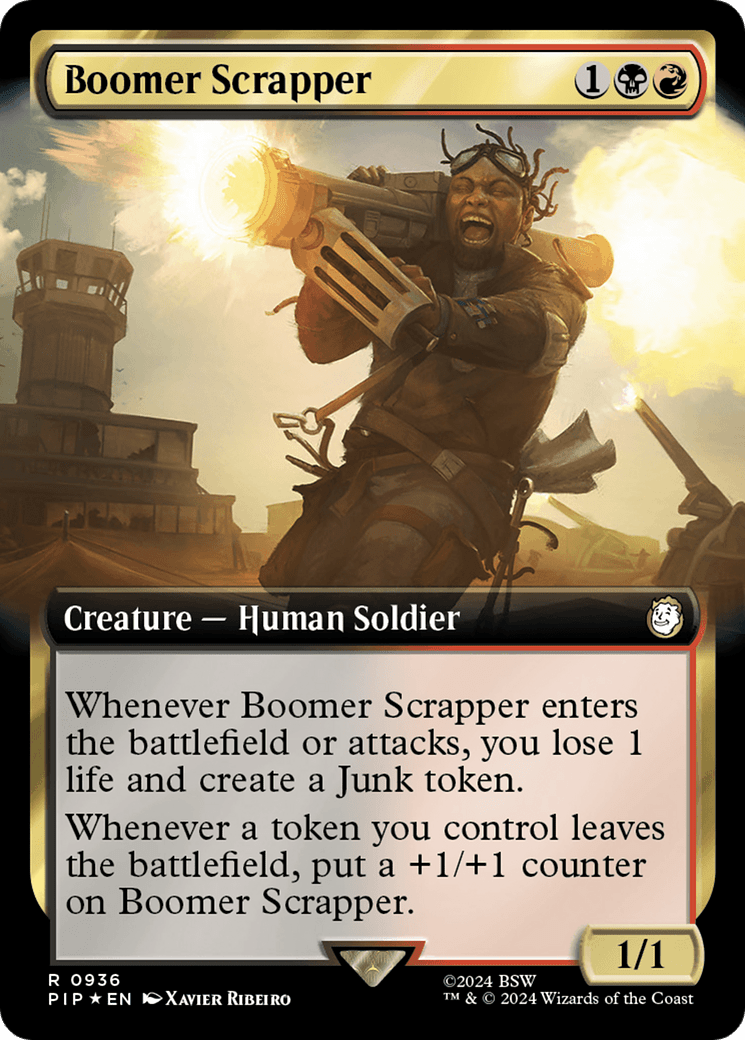 Boomer Scrapper (Extended Art) (Surge Foil) [Fallout] MTG Single Magic: The Gathering  | Multizone: Comics And Games