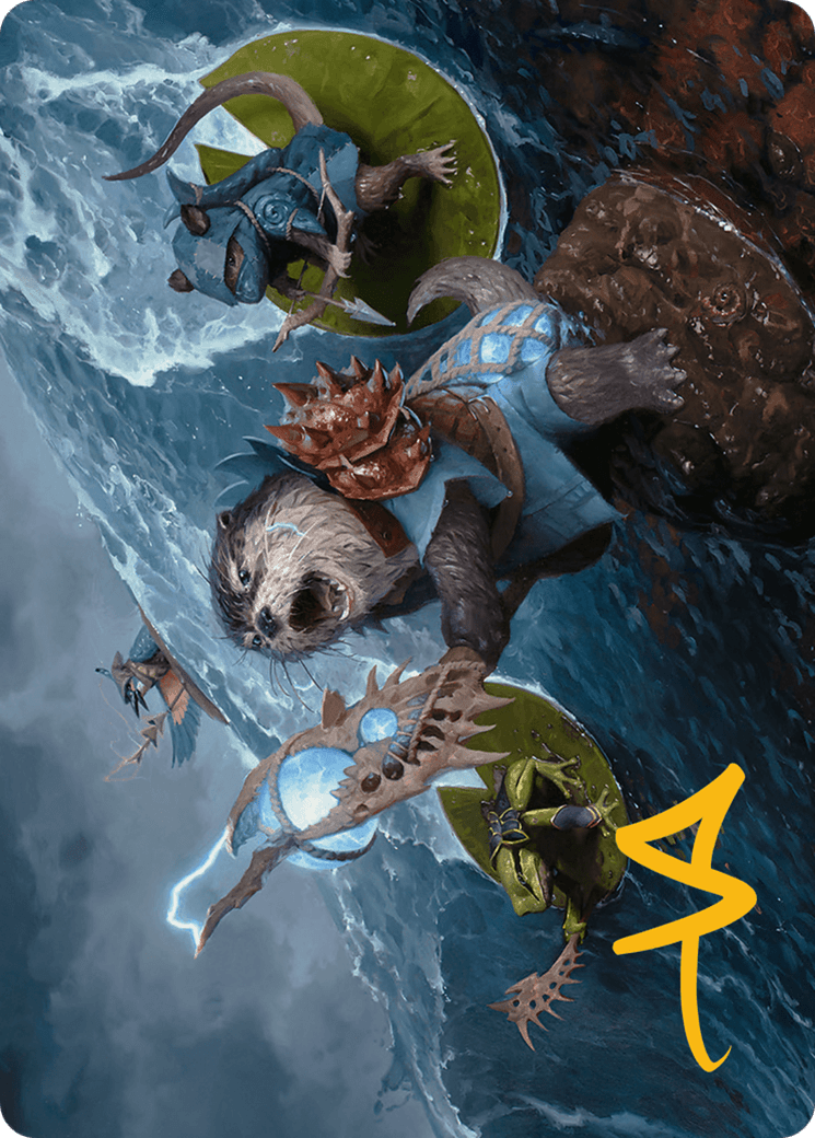 Valley Floodcaller Art Card (Gold-Stamped Signature) [Bloomburrow Art Series] MTG Single Magic: The Gathering  | Multizone: Comics And Games