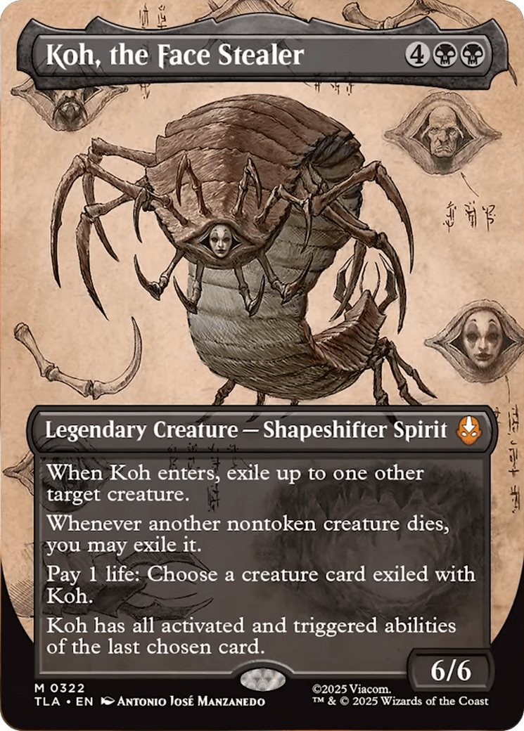Koh, the Face Stealer (Borderless) [Avatar: The Last Airbender] MTG Single Magic: The Gathering  | Multizone: Comics And Games