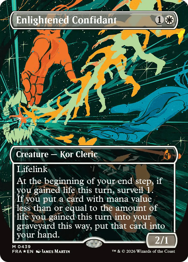 Enlightened Confidant (Borderless) (0439) [Reality Fracture] MTG Single Magic: The Gathering  | Multizone: Comics And Games