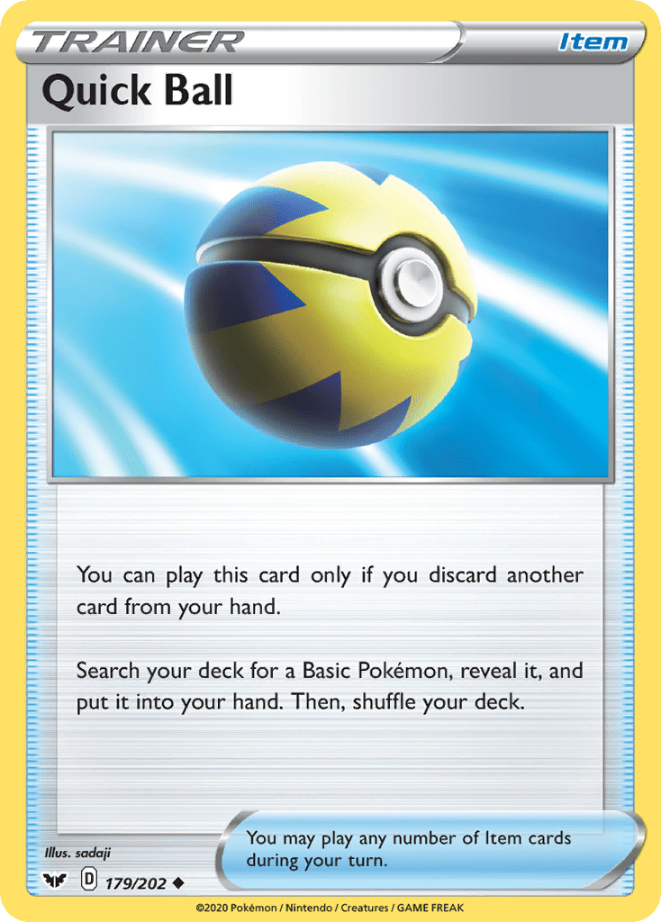 Quick Ball (179/202) [Sword & Shield: Base Set] Pokemon Single Pokémon  | Multizone: Comics And Games