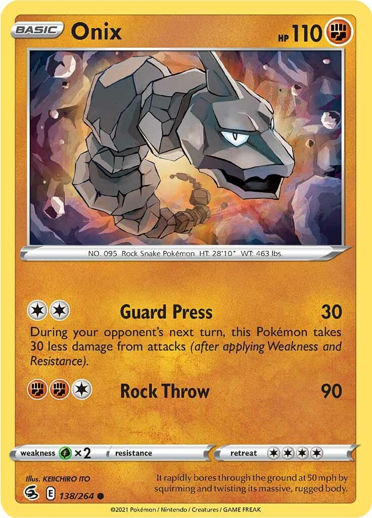 Onix (138/264) [Sword & Shield: Fusion Strike] Pokemon Single Pokémon  | Multizone: Comics And Games