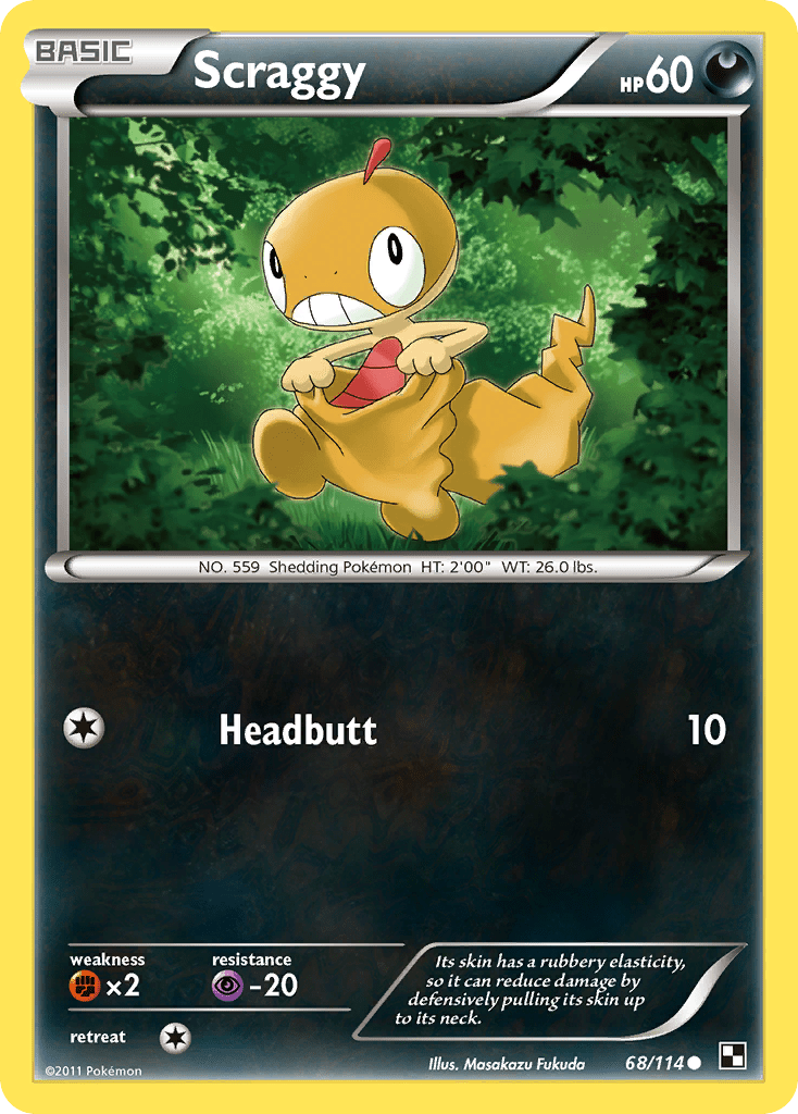 Scraggy (68/114) [Black & White: Base Set] Pokemon Single Pokémon  | Multizone: Comics And Games